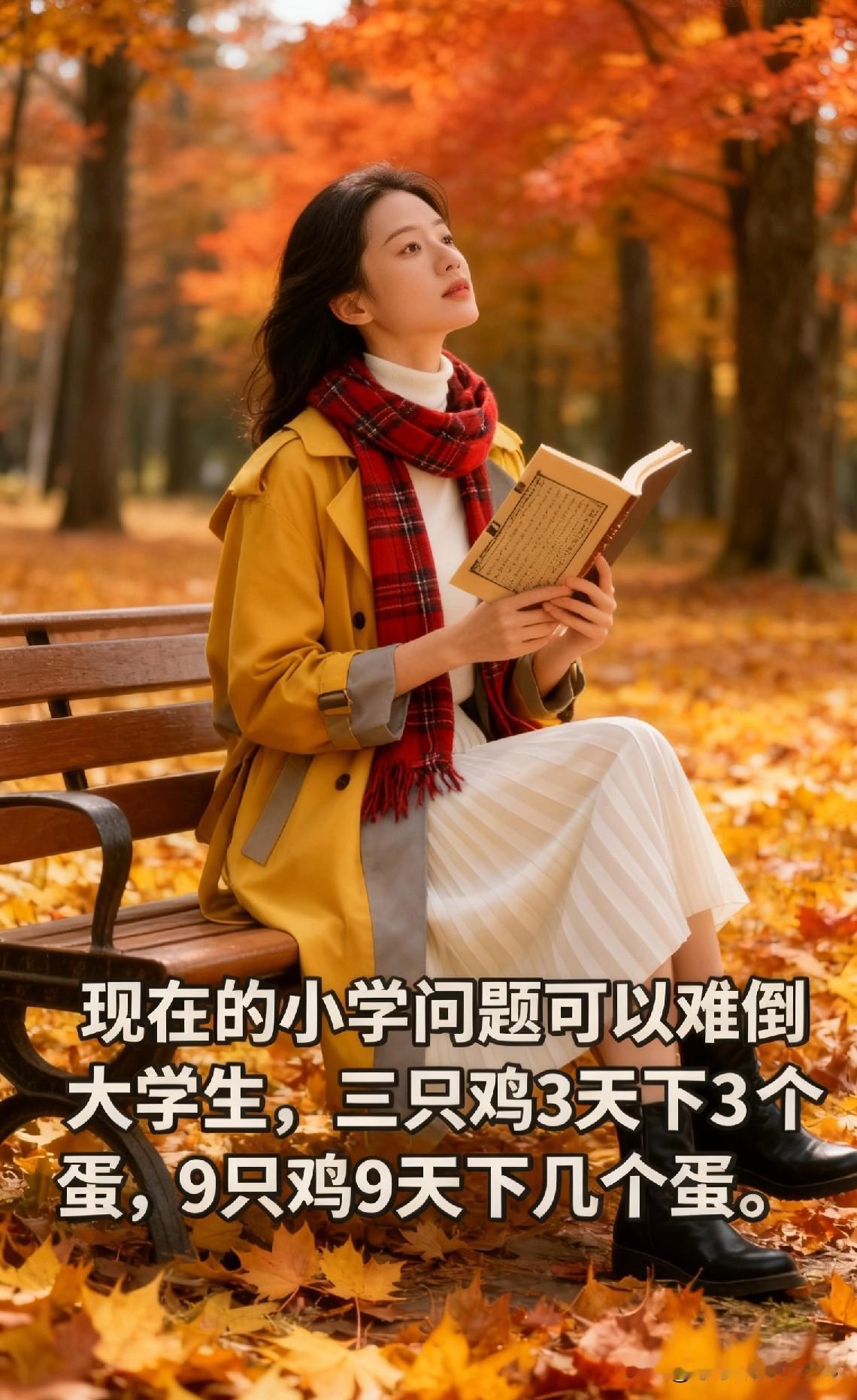 现在的小学问题可以难倒大学生，三只鸡3天下3个蛋，9只鸡9天下几个蛋？＃脑筋急转