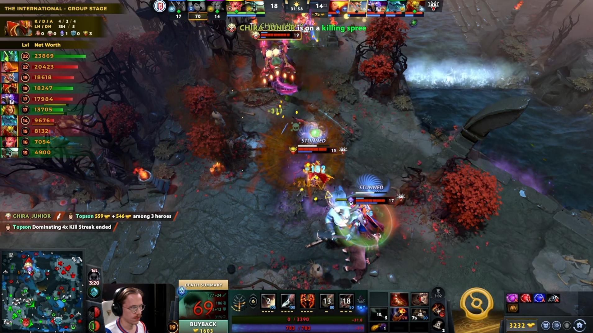 DOTA2TI15突围赛LGD对阵Yandex战队BO3决胜局，经过68分钟，
