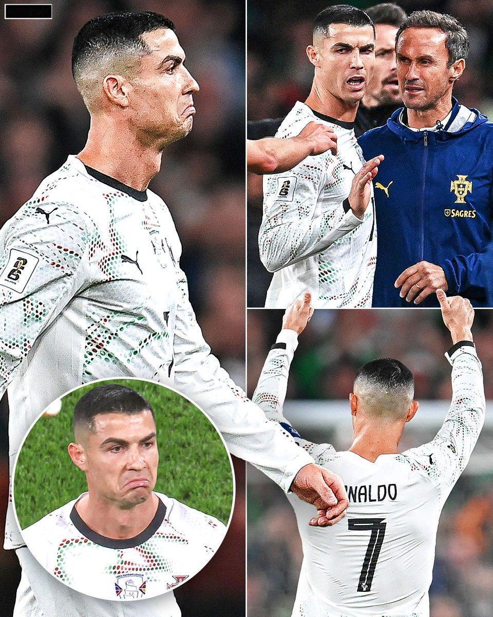 40岁的C罗可能缺席世界杯小组赛！在世预赛葡萄牙0-2输给爱尔兰的比赛中，葡萄牙