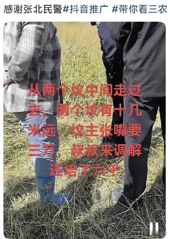 河南，男子开着收割机在地里干活，为方便就从田里两座坟之间的空地开了过去。结果没过