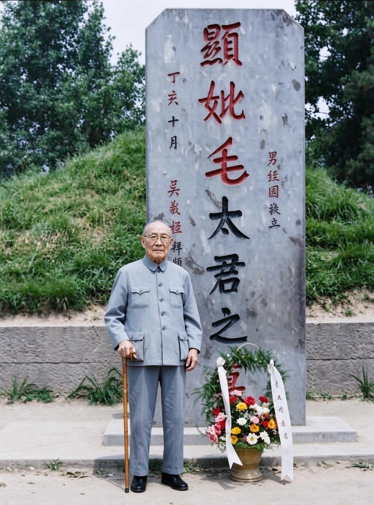 一九八七年六月，浙江奉化溪口，白岩山鱼鳞岙的山道被烈日烤得发烫。八十九岁的屈武拄