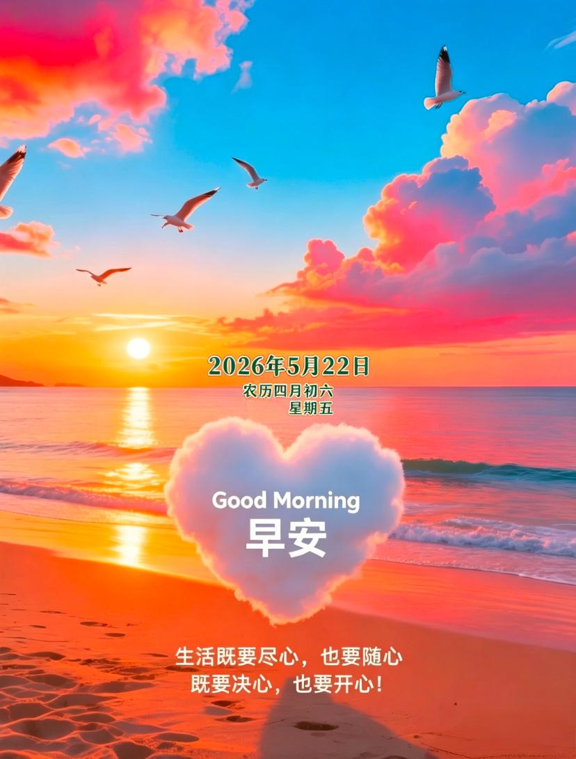 🌺☘️5./22.晨光铺前路.福气常驻足🌺☘️🌻时光匆匆，四季更迭。于