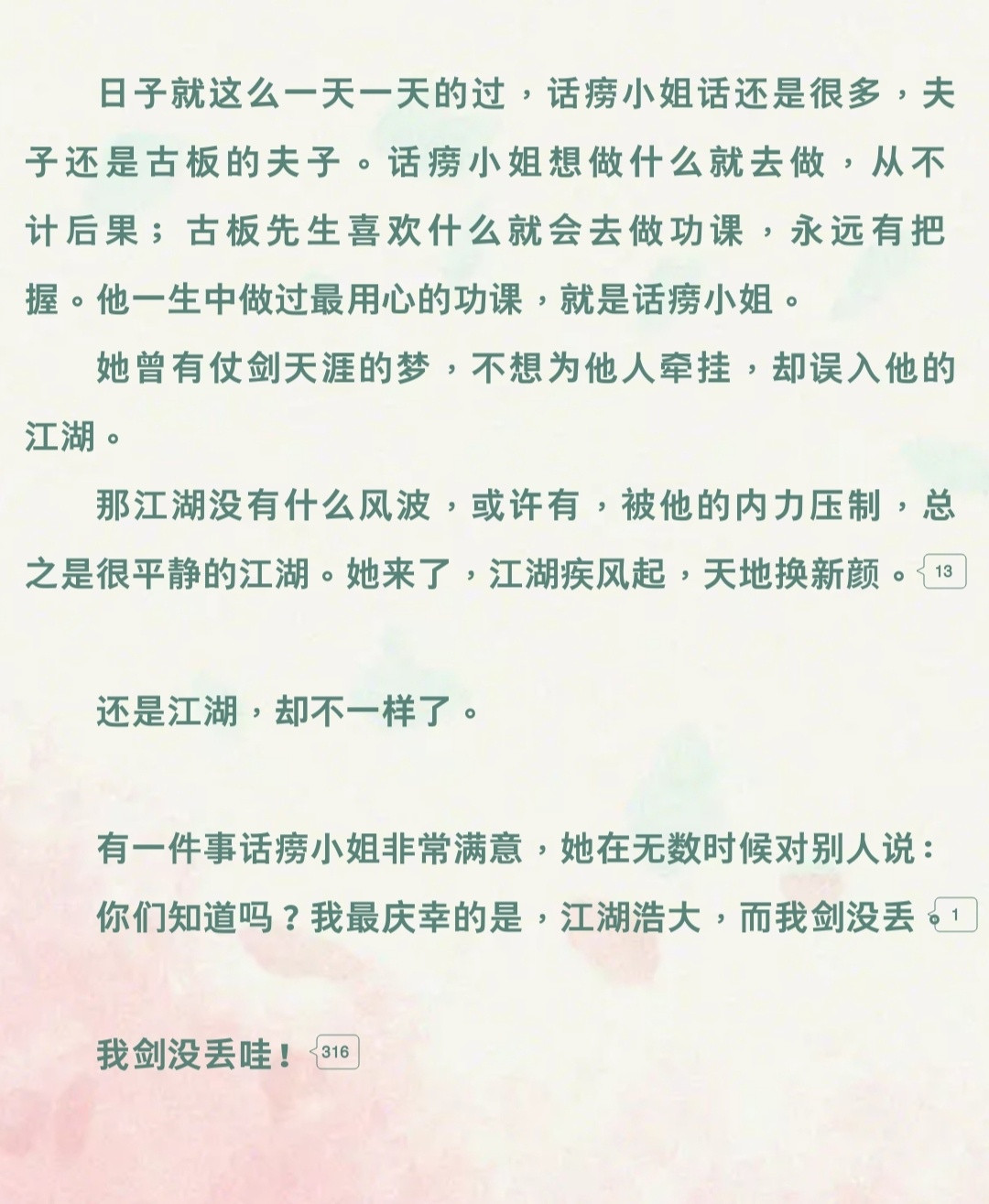 一个很小众的小说话痨小姐很好看