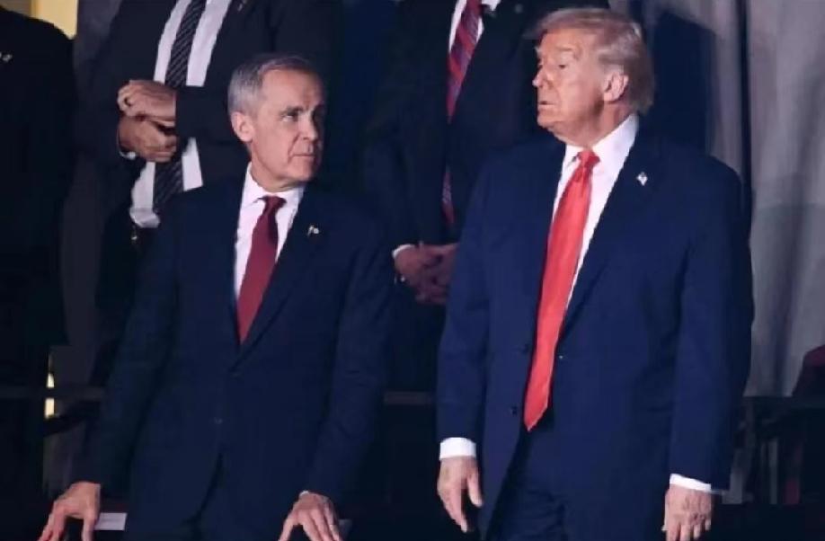 昨晚，特朗普发文写道:“如果卡尼州长认为他可以将加拿大变成中国的‘卸货港’，将货