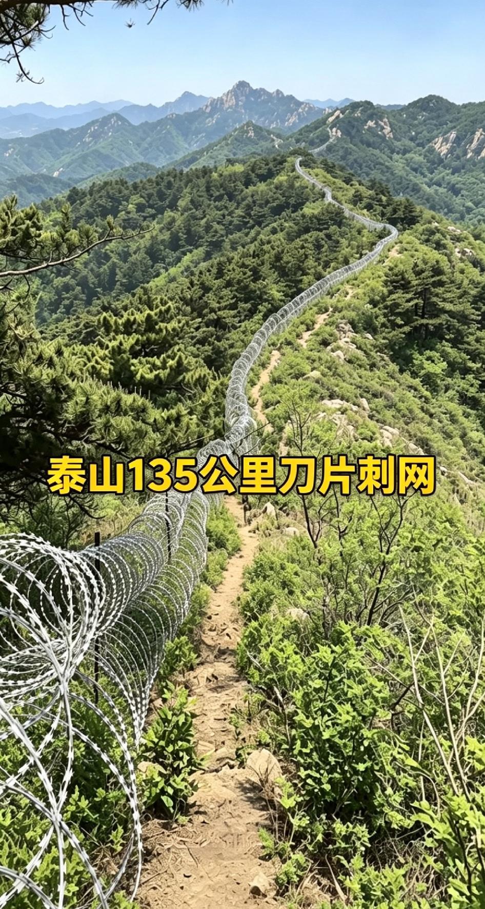 好消息传来，遭到热议的泰山135公里刀片刺绳隔离网已经拆了近80%，剩余的要在7