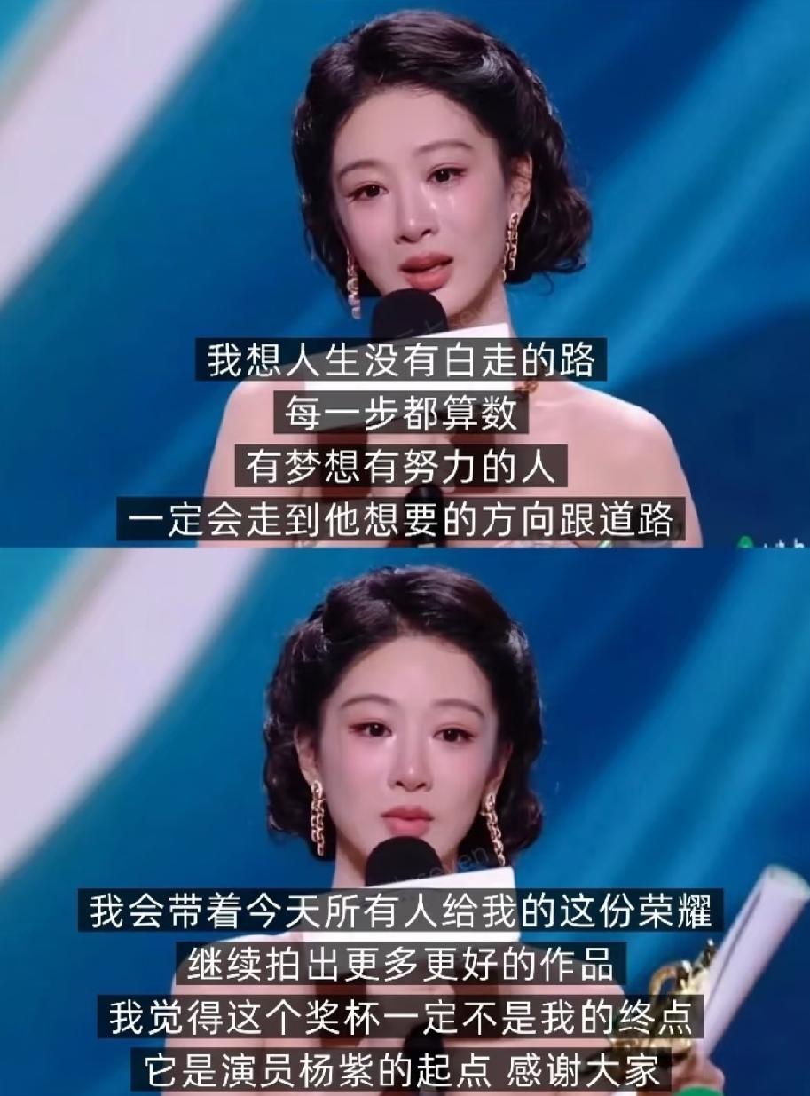 如果内娱还有天道酬勤的具象，那就是杨紫，她真的很勤奋，很豁出命。白玉兰奖揭晓