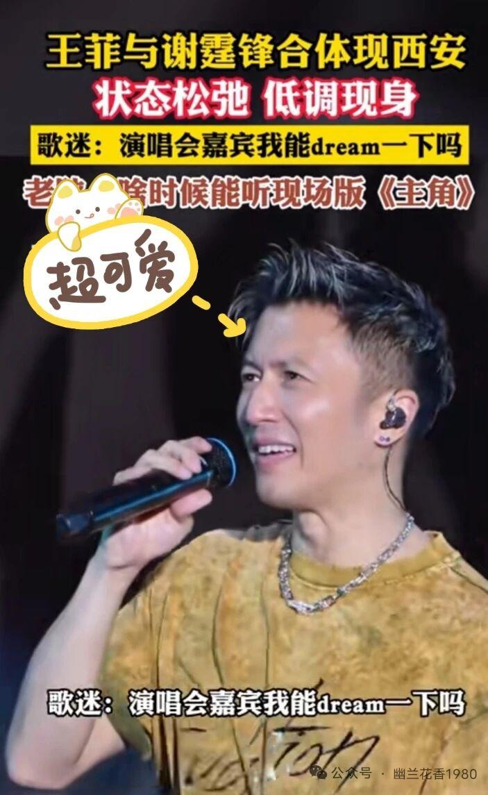 王菲专程去西安参加谢霆锋演唱会，有这3个原因！谢霆锋一年在全国不停的开唱，