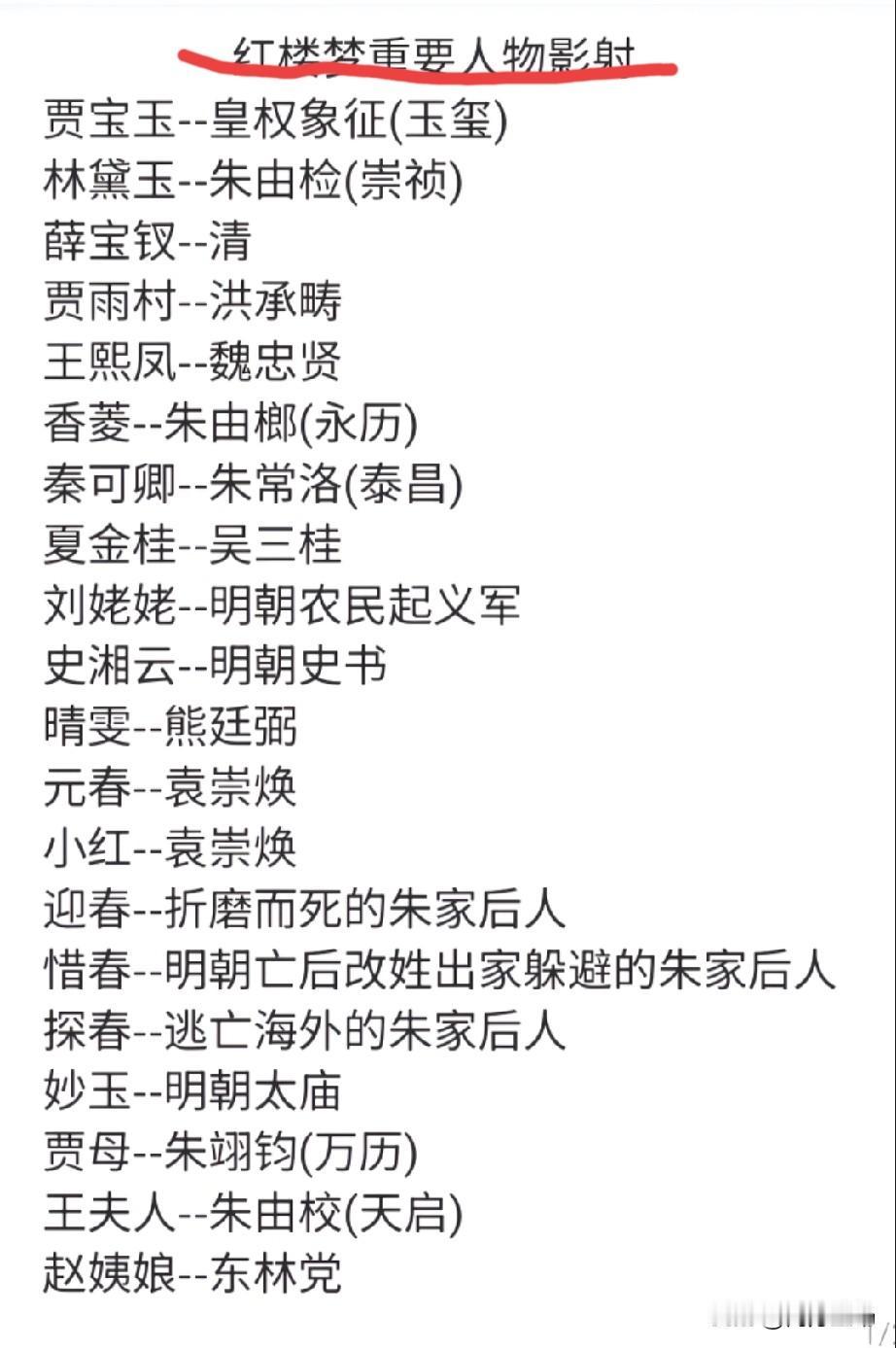 网上看到这张图片，真是红楼密码吗？不少网友说，那些隐在锦绣背后的命运伏曹公笔下人