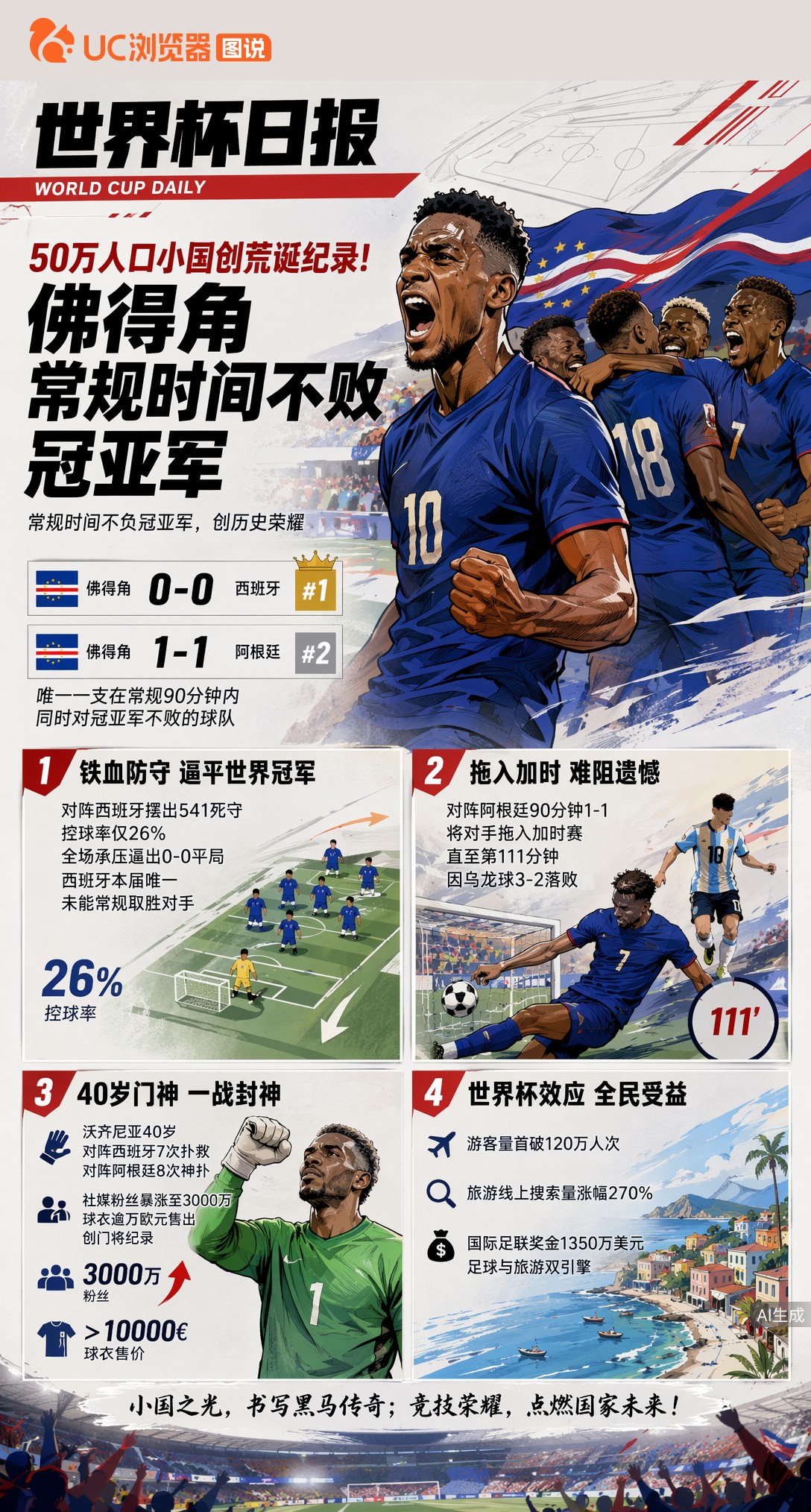 50万人口小国创荒诞纪录！佛得角常规时间不败冠亚军