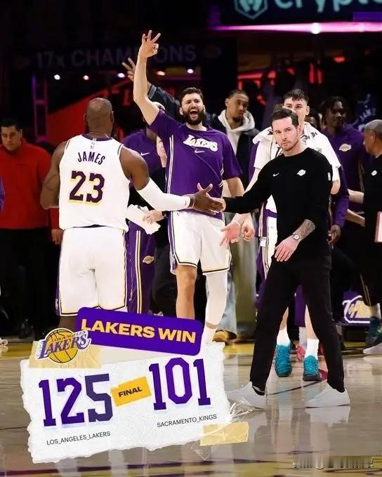 湖人官方真是特别会来事！在今天湖人主场以125：101大胜国王的赛后，湖人官方更