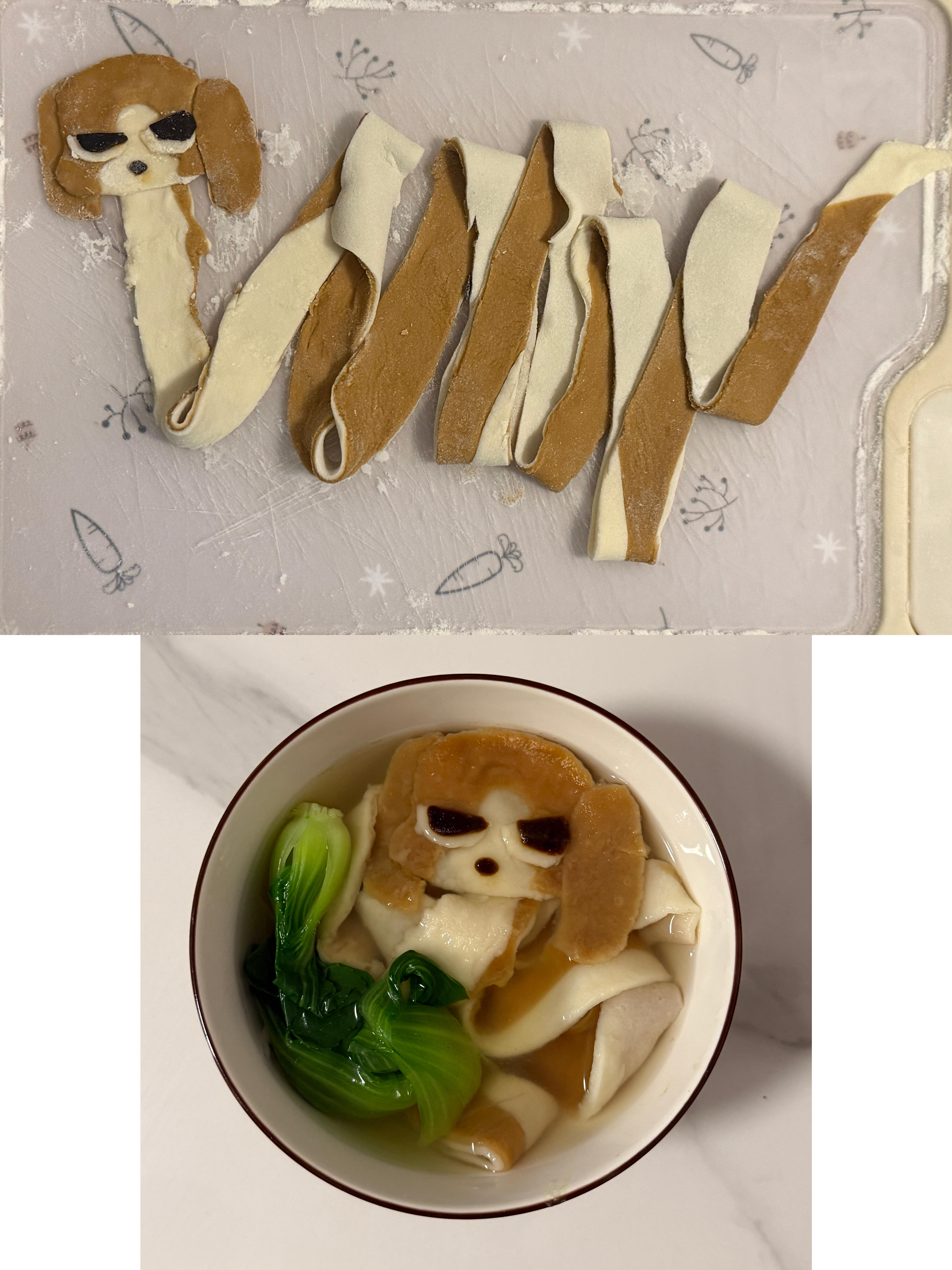 “关于我生日对象给捏了一条阿比长寿面”