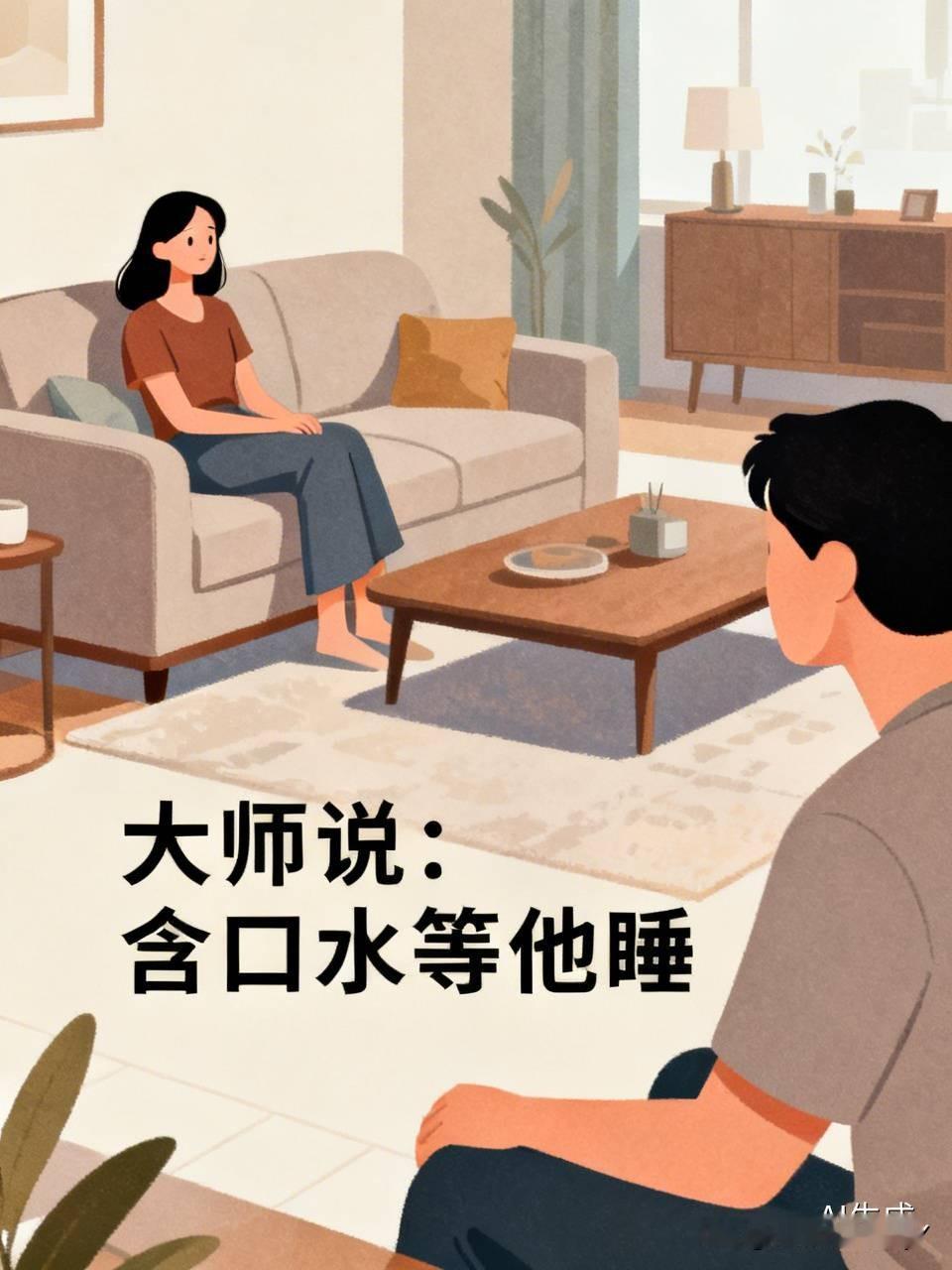 有一女子在家里，老公一喝酒就揍他，她在家受了委屈就去找一位大师，问能不能有个解决