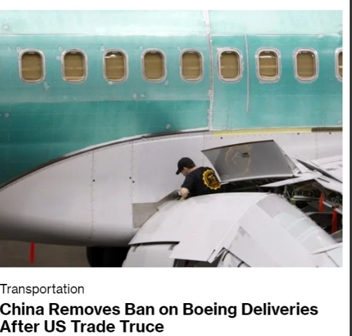 美媒：中方已解除对波音飞机交付的禁令，中国航空公司现在“被允许重新接收”波音公司
