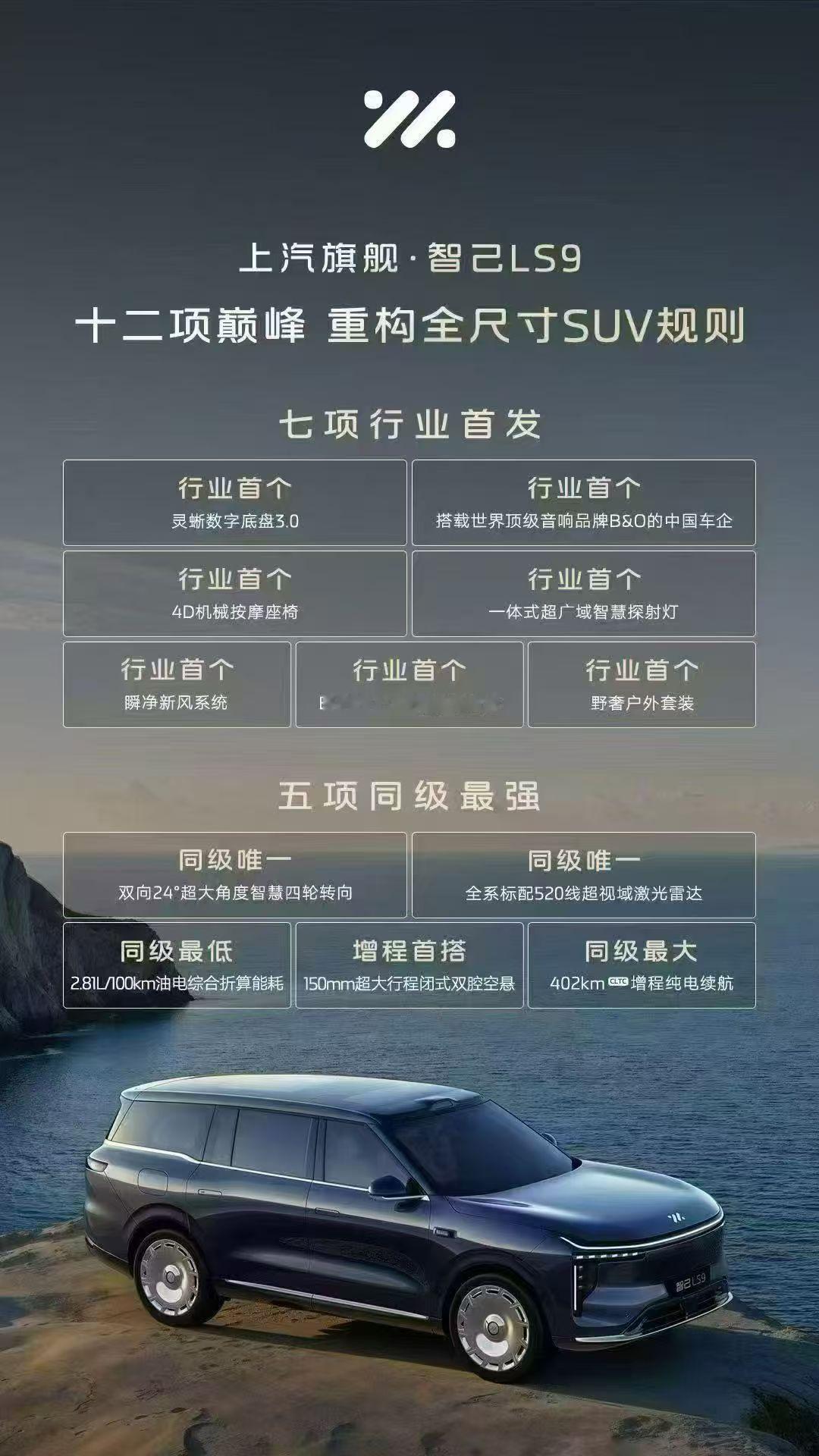 定档11月4日！上汽旗舰·智己LS9全球首发！都有什么呢[？？？]升起空悬可以塞