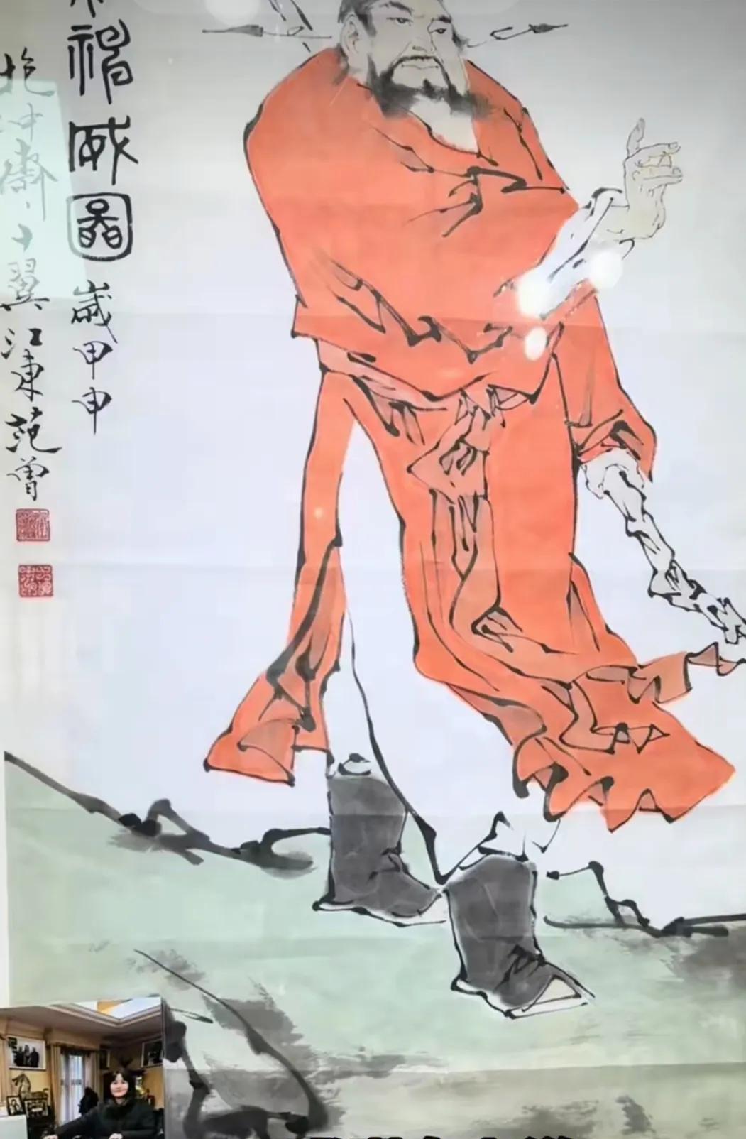 范曾这幅钟馗的画，当前市场价是88万，这是他的后期作品，他的首作钟馗画，曾经在拍
