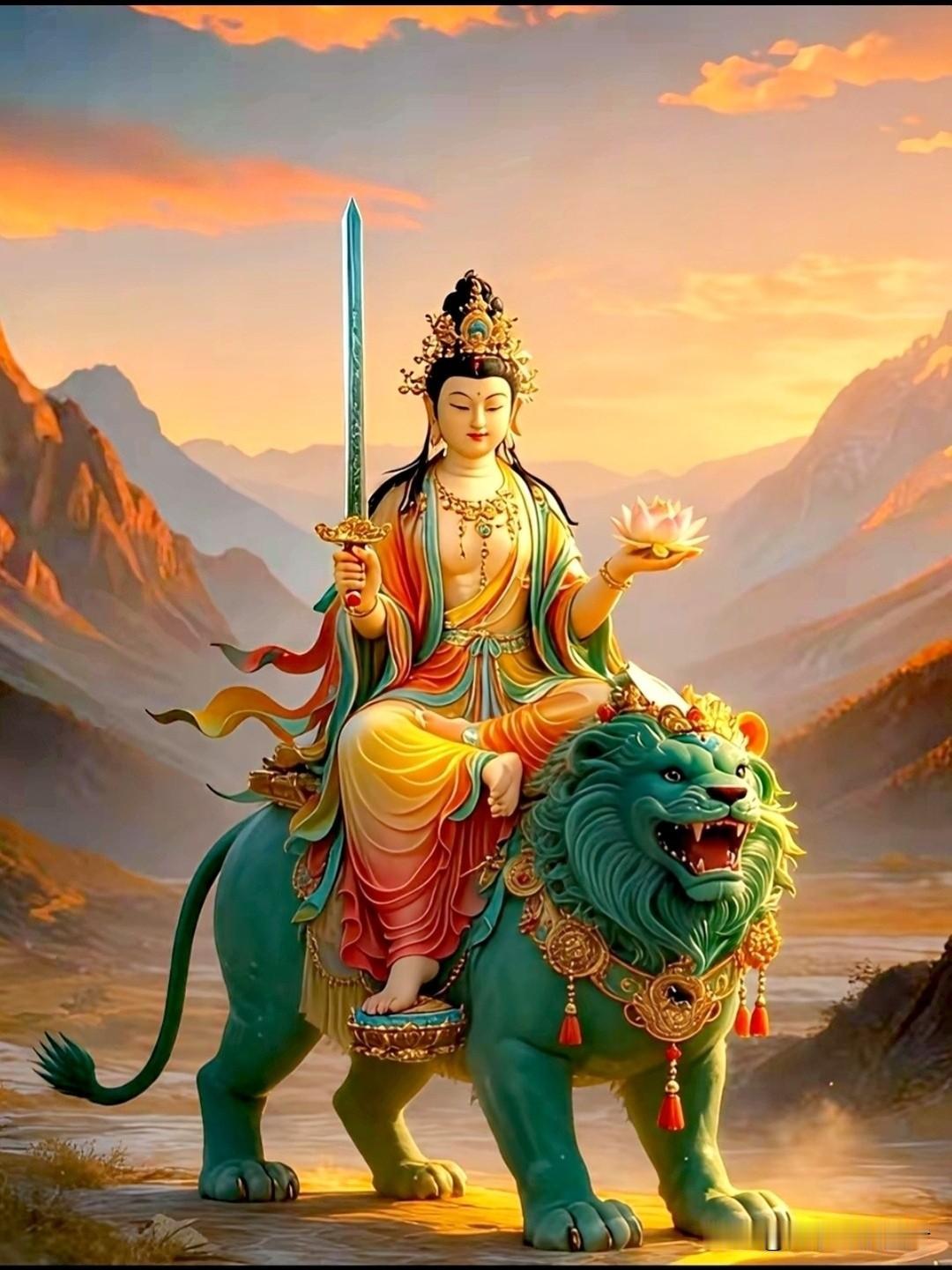 文殊尊佛护，学子题名路。