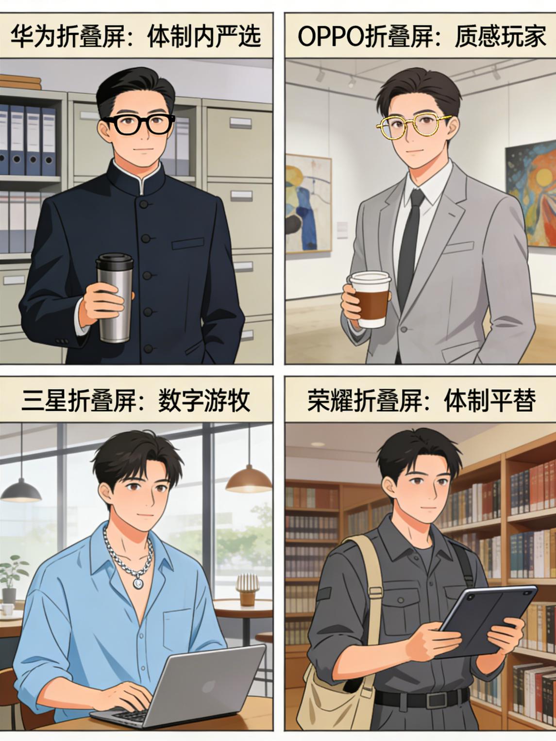 体制内和体制外的都用的啥折叠屏？突然发现一个规律：不同人选的折叠屏，真的能看出