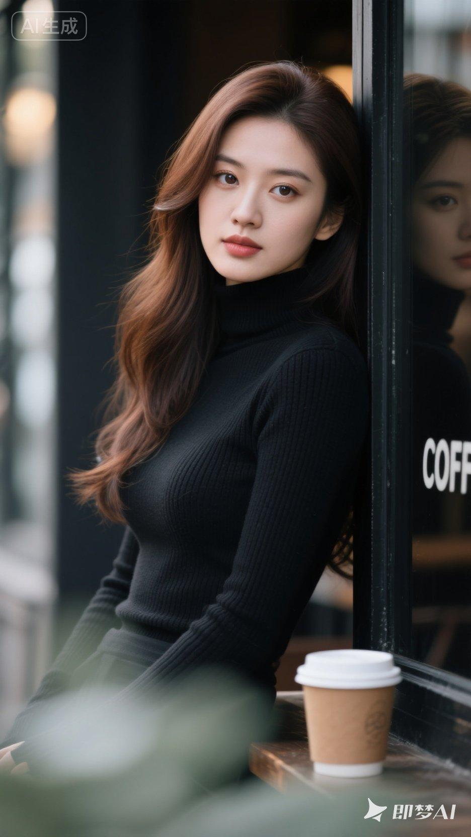 在咖啡馆的窗边，享受宁静的午后时光。