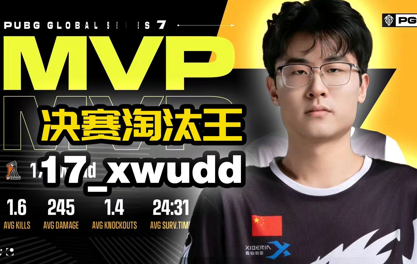 2025PUBG年度TOP20选手第11名: 17-xwudd