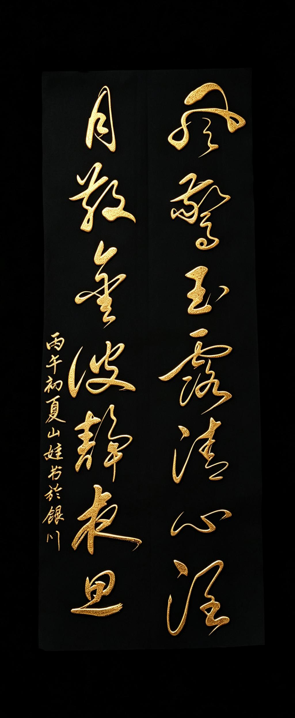 山娃的这幅作品能打几分？这字里行间，真的能感受到风的轻响、月的清辉！草书线条如