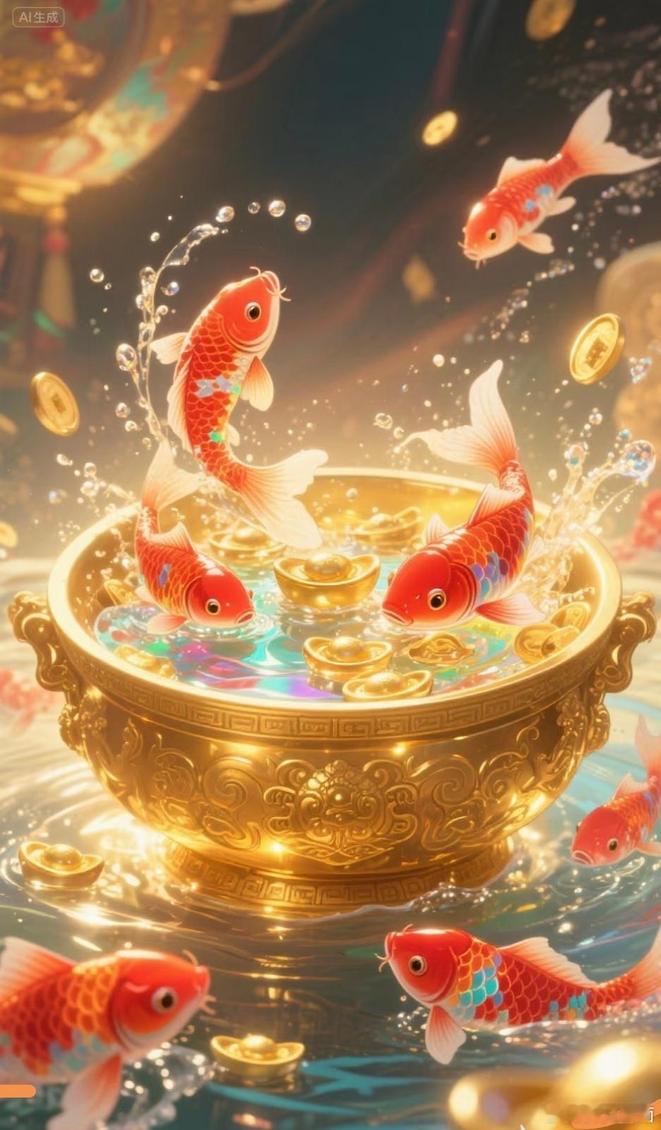锦鲤跳舞，看着是不是满满的好运都要溢出来了呀？点赞接好运了。好运下半年。