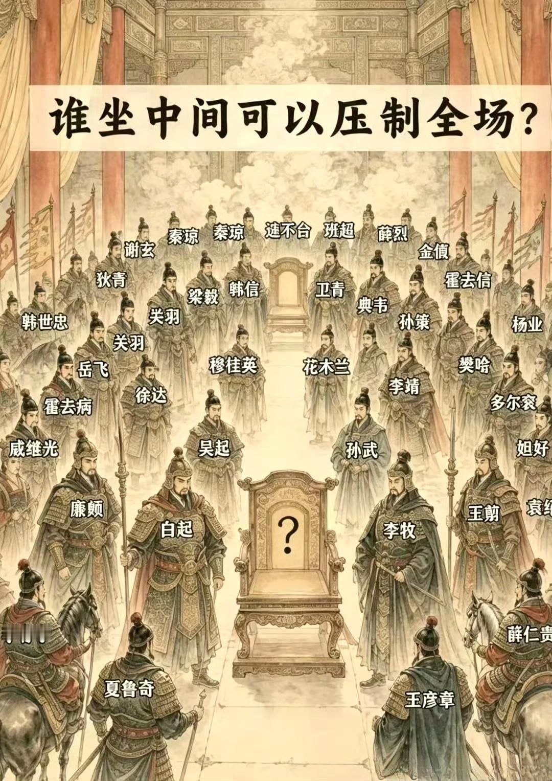 谁坐中间可以压制全场？