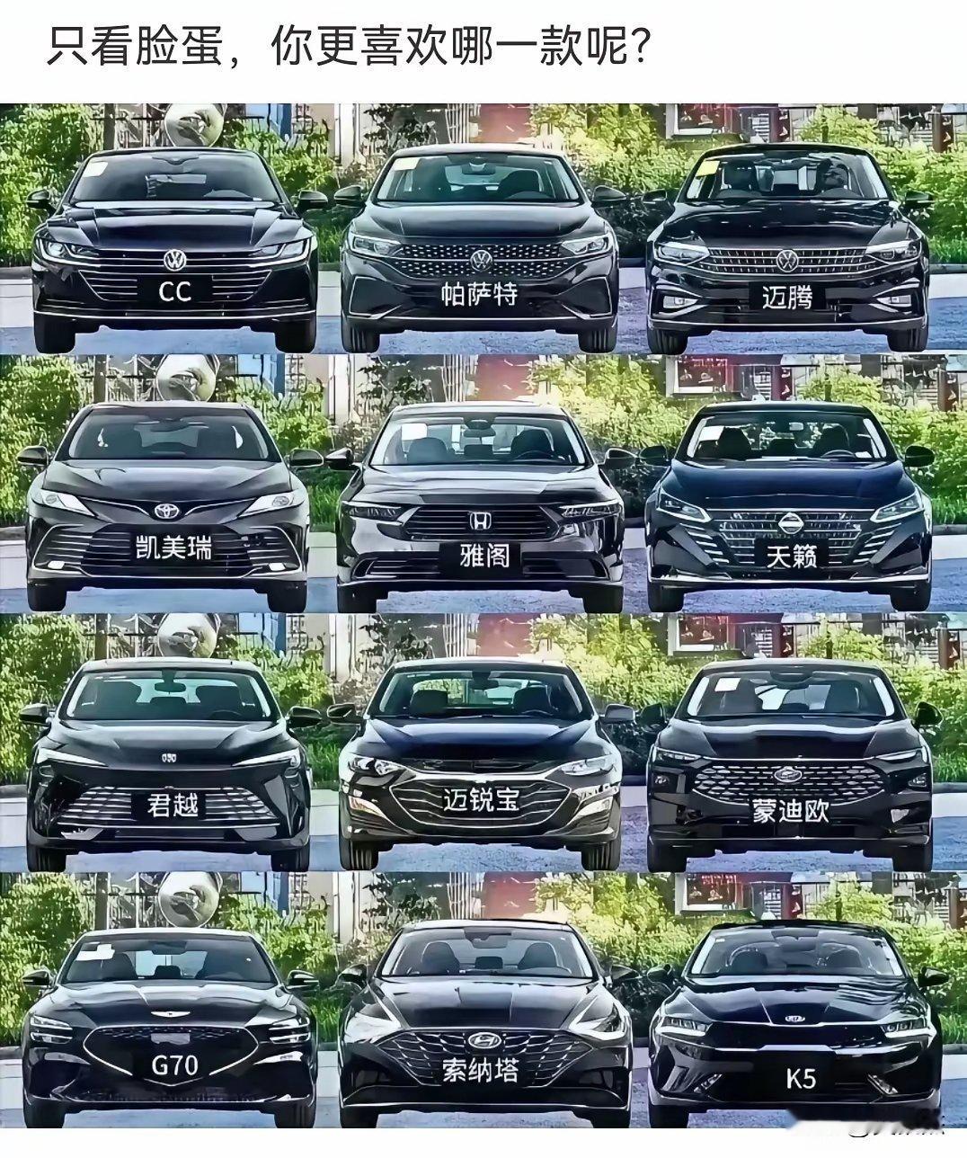 只看脸蛋的话，个人感觉大众系CC和迈腾的脸最好看啊