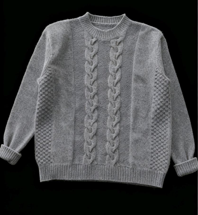 前两天，我侄子过生日，我前前后后花了差不多一个月时间，一针一线给他织了件毛衣打算