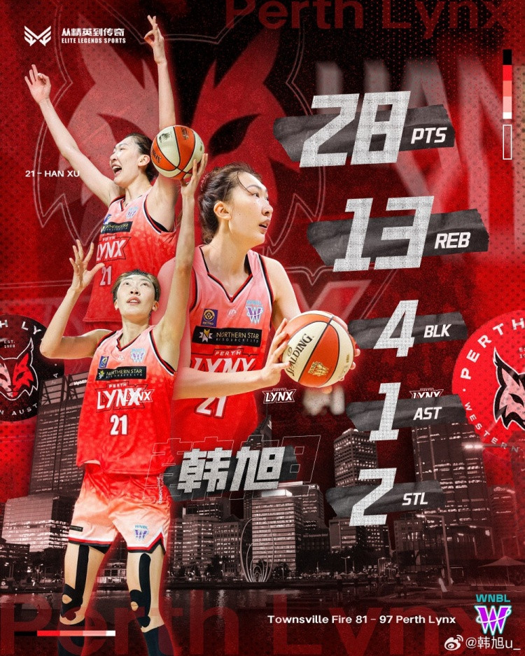 韩旭砍28分13板4帽! 队友: 太现象级了 她更是一位不可思议的好人