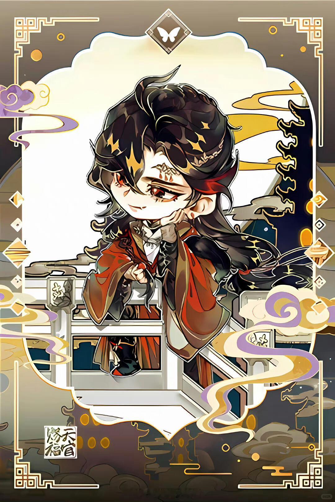 天官赐福漫画好可爱的♥️谢怜✖️花城哎～花城的眼神简直了～～～爱一个人是藏不