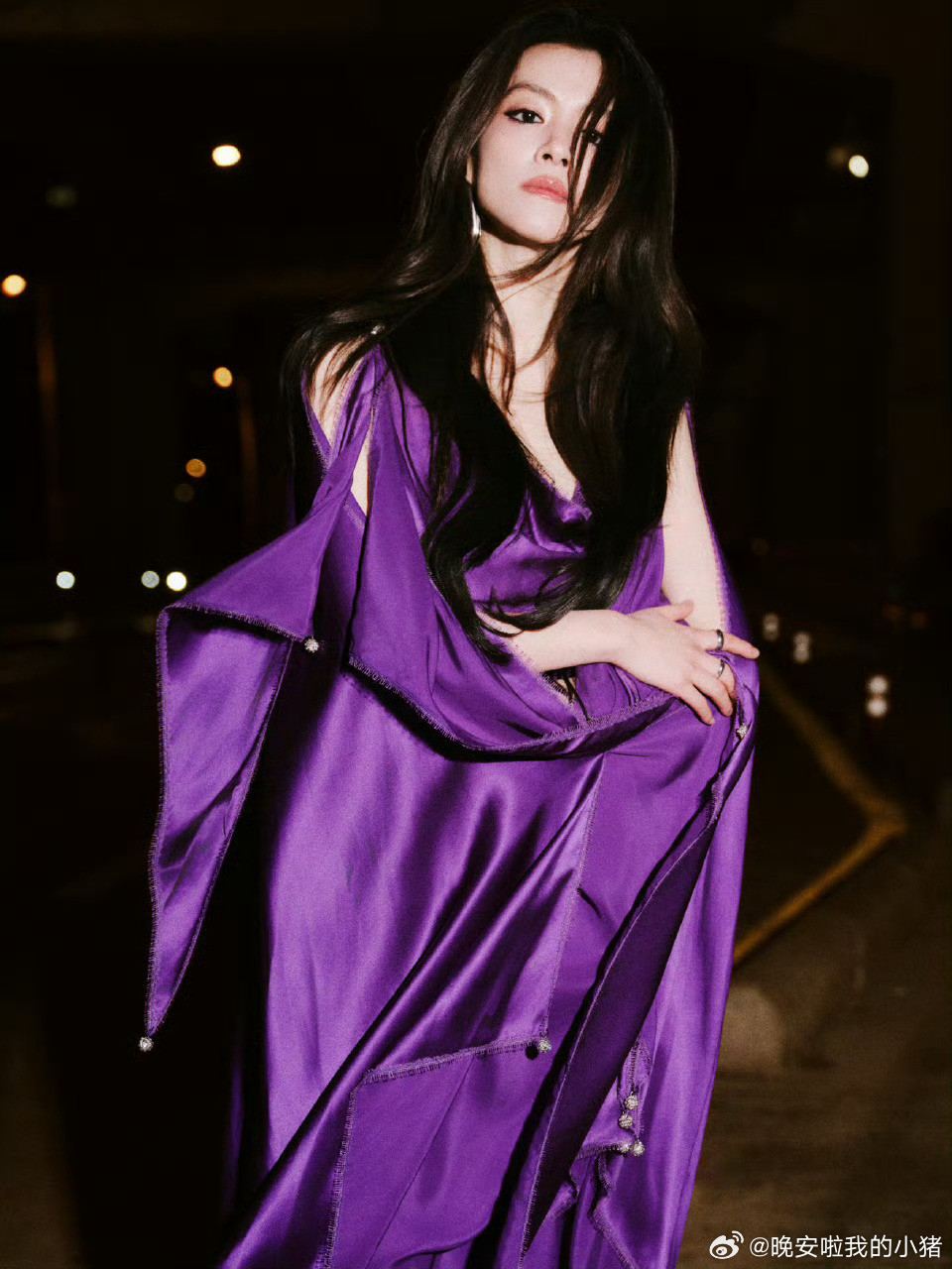 陈昊宇RedGala造型出图紫色好漂亮