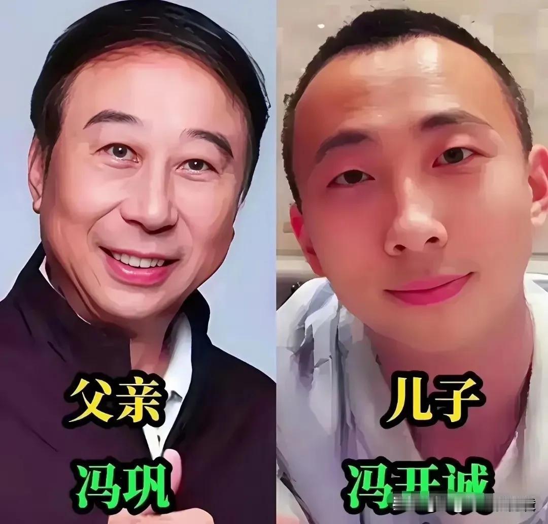 这张喜剧演员和自家孩子合影，很温馨。父辈的名气顶多算是一块敲门砖。能不能站稳脚