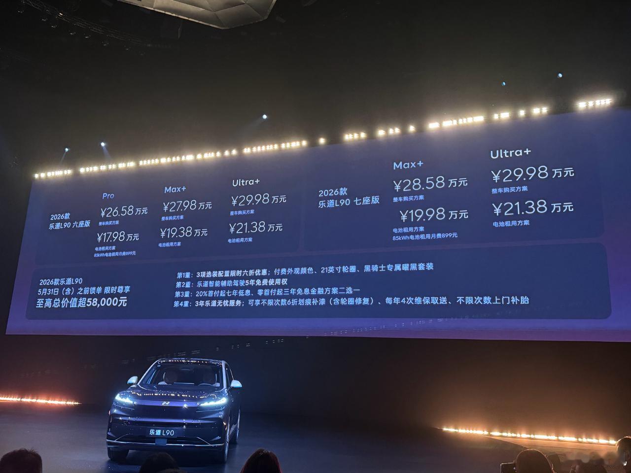 起步价不变，还是26.58万起，但老款Max版和Ultra版变成Max+和Ult