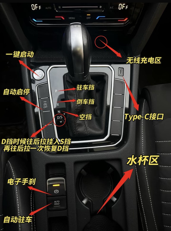 大众迈腾按键标识图解