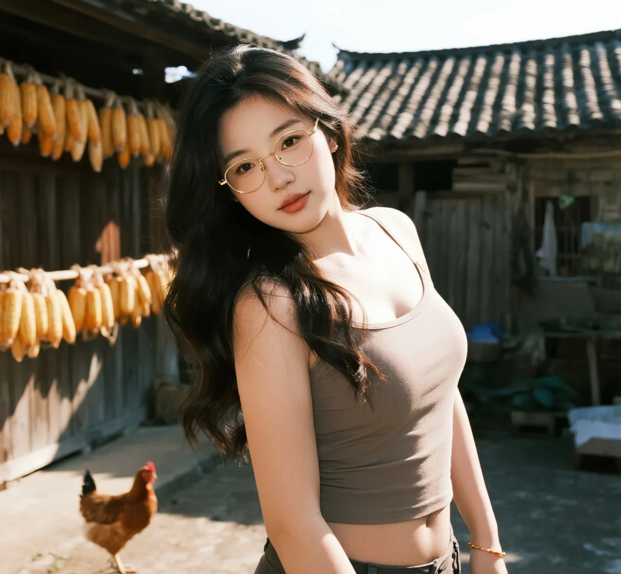 外婆家的风景：小姐姐的乡村假期写真