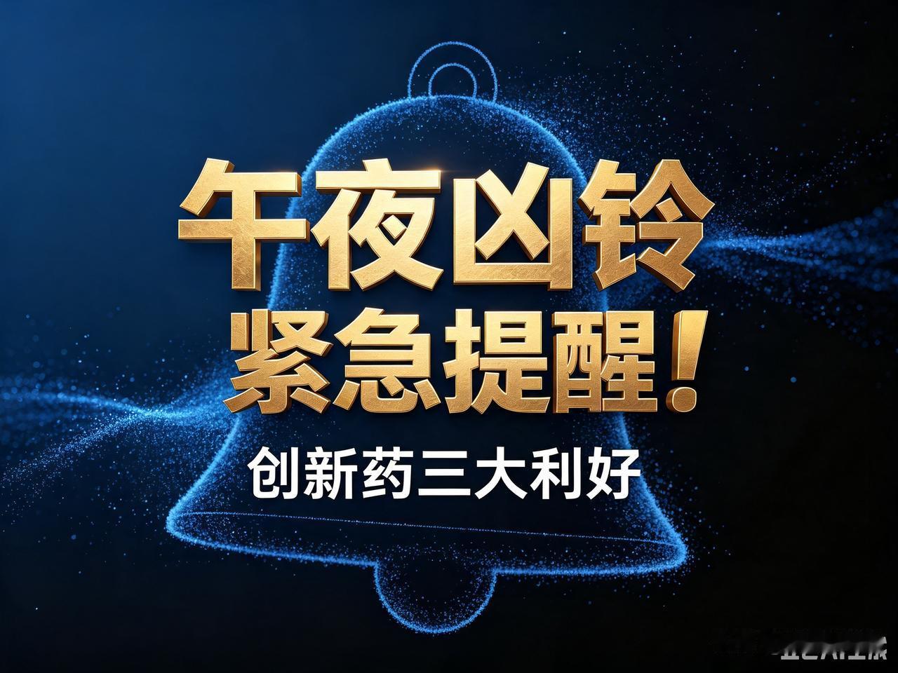 都睡了吗？这条我必须现在发，今天收盘后，创新药三大利好来袭！第一，国家层
