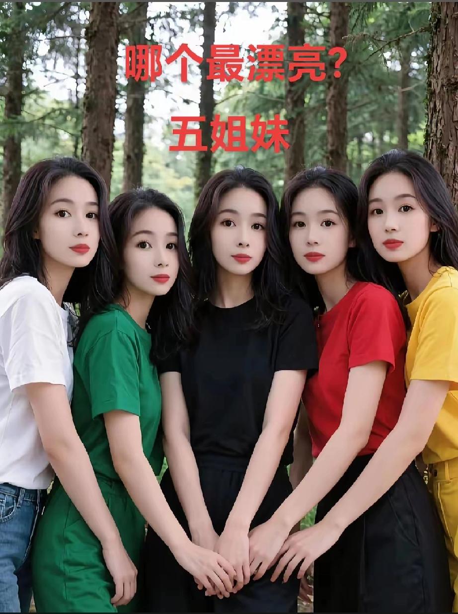 五姐妹哪个最漂亮，你最喜欢哪一个，大胆说说