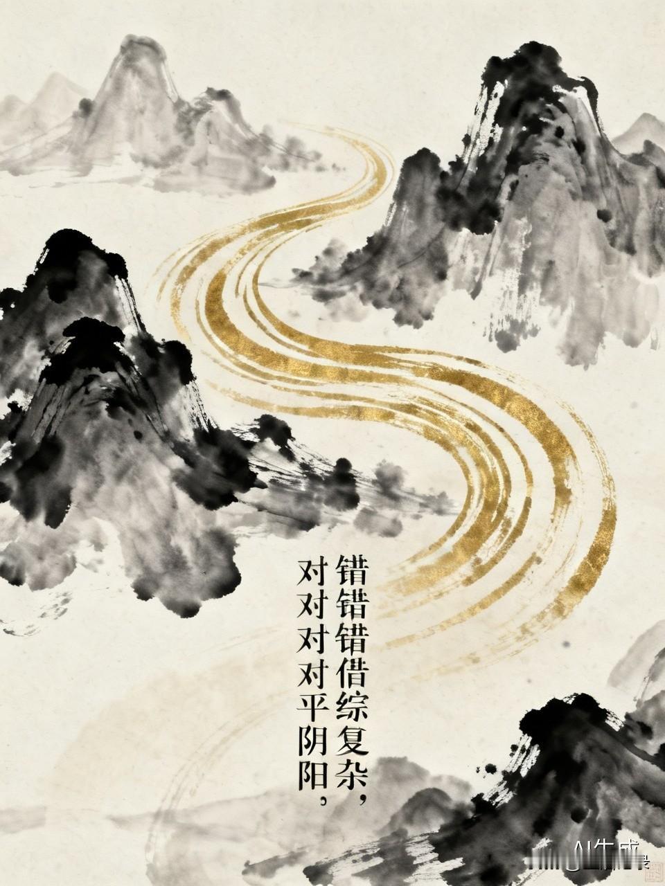 “错错错错综复杂，对对对对平阴阳”，这让我想到《易经》里的奥秘。“错综复杂”这个