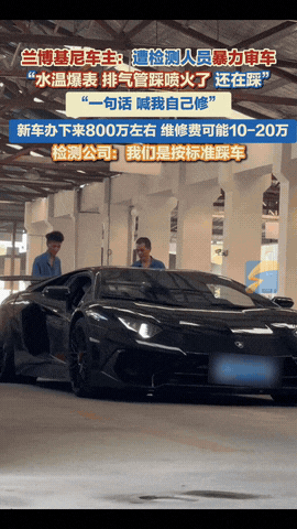 700万大牛被审车员踩爆，站长让车主自己去修，扬言不拖走就赔钱！