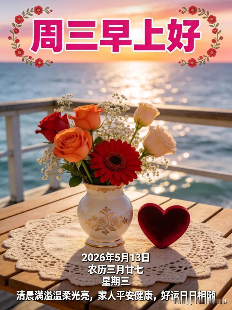 🌻周三晨语，温柔向暖🌻早安周三，清风拂面，暖意萦怀。生活不是一路狂奔，而
