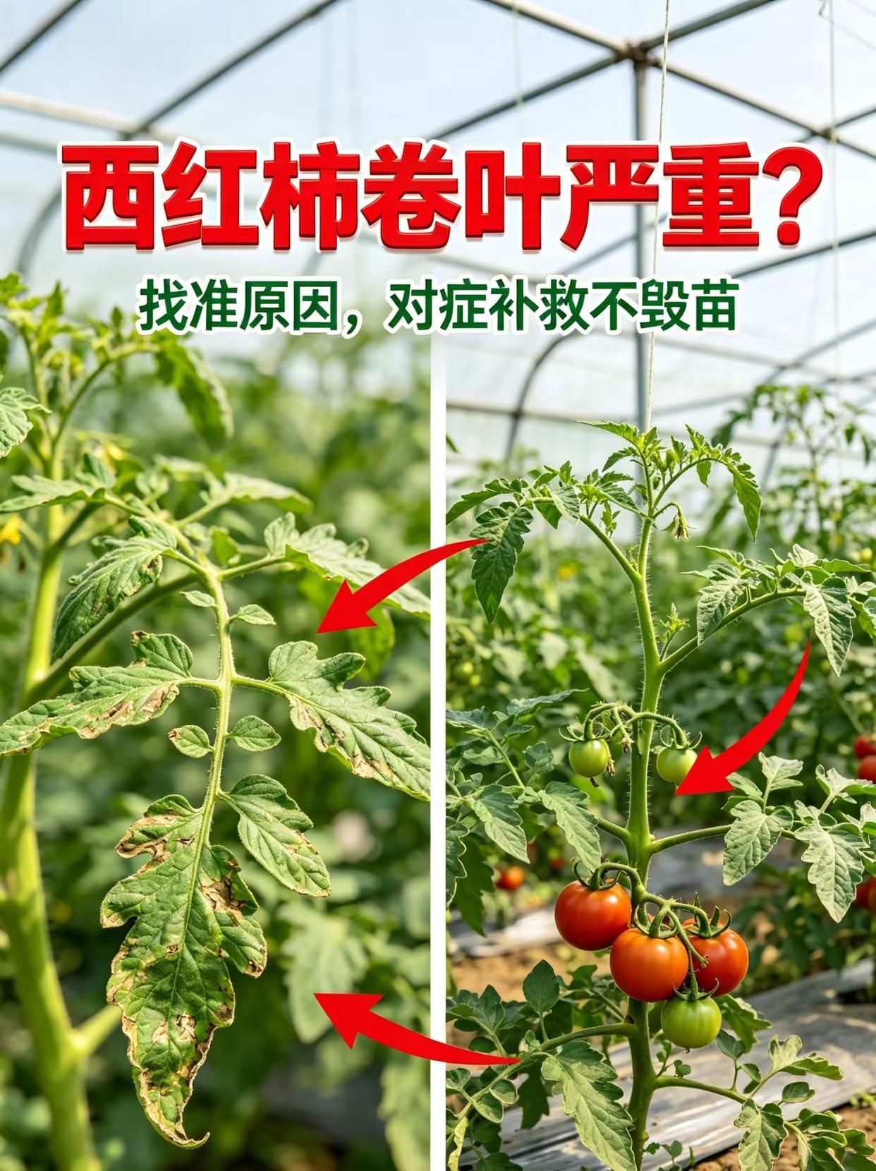 西红柿卷叶严重？找准原因对症救苗！。西红柿种植卷叶蚜虫粉丝