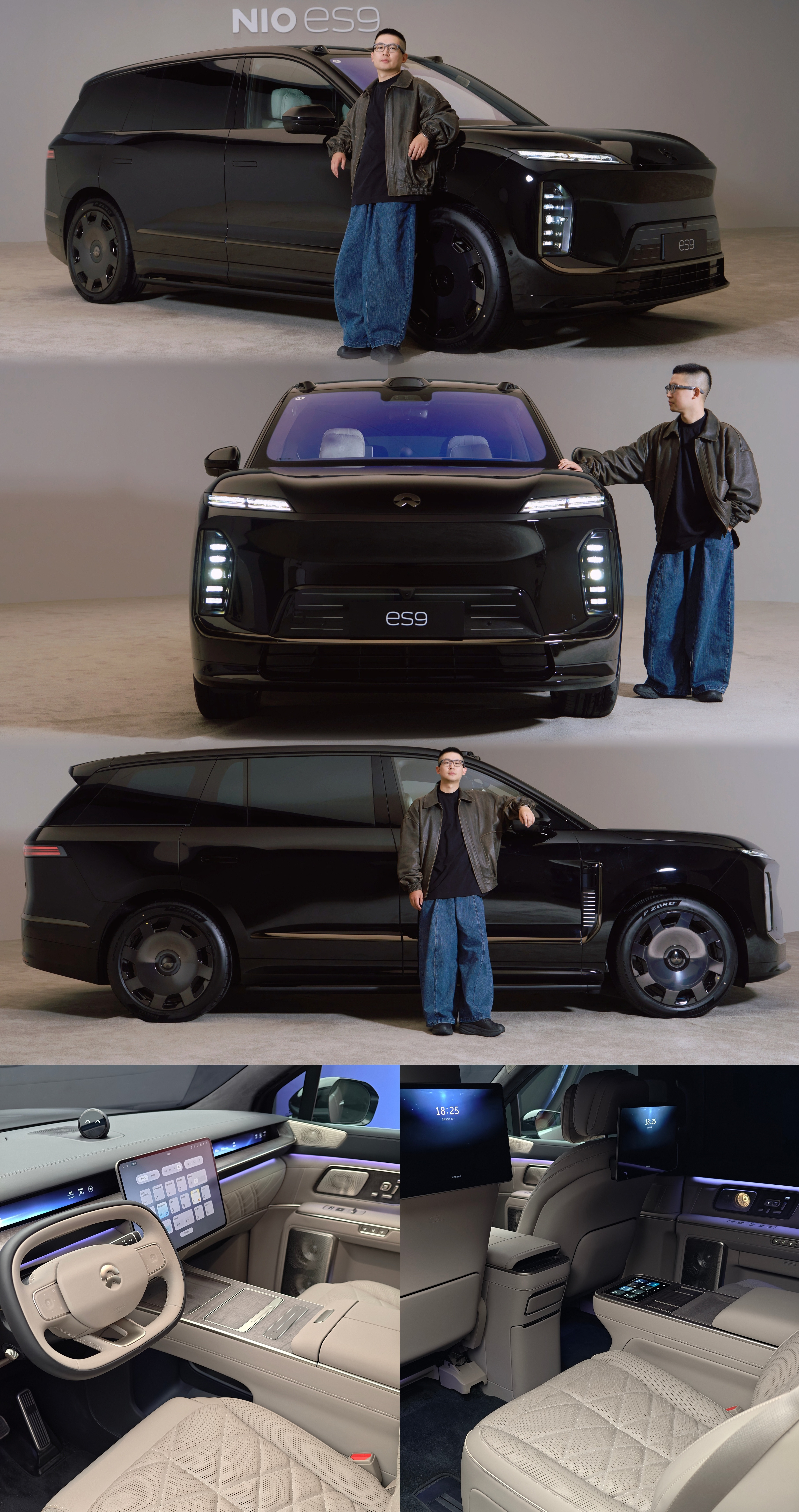 ES9，俺推荐的内外饰选法，很坚定的那种。这个黑色，如果你觉得怕脏，或者腻了，去