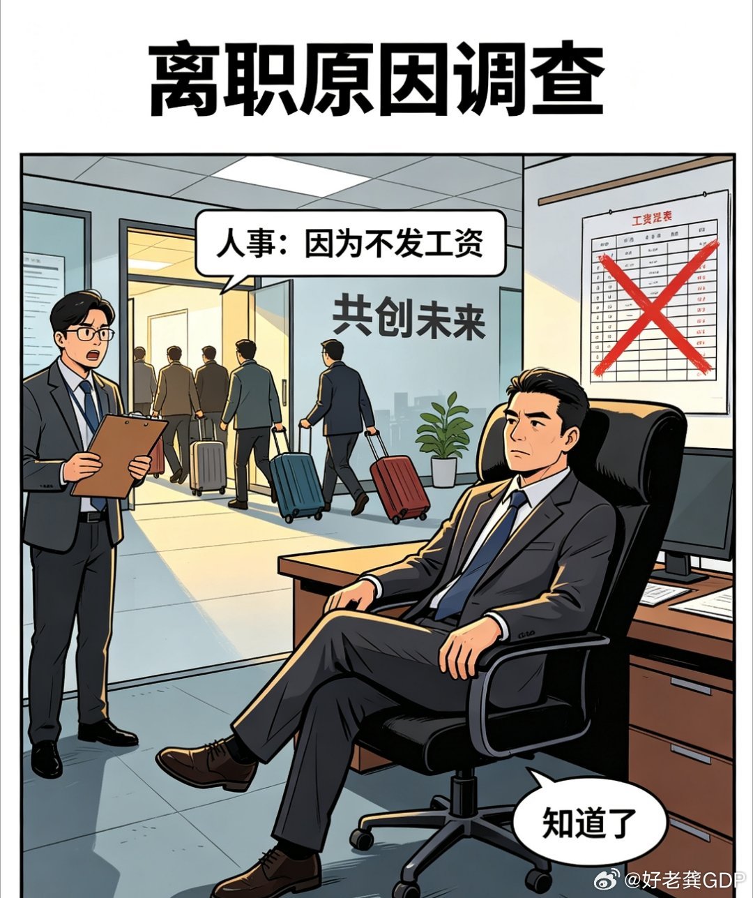 最近公司离职的人比较多二把手让人事去调查一下，为什么离职这么多？还都是一些公司培
