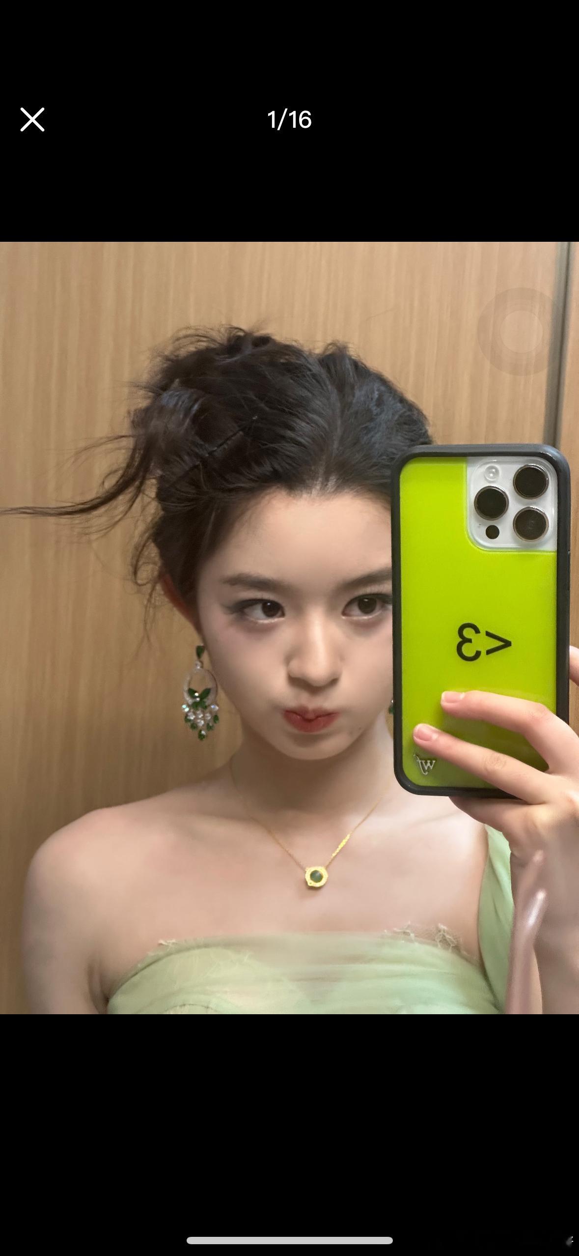 黄杨钿甜成人礼戴的耳饰据说是妈妈的，价值230W😳😳😳好有米啊