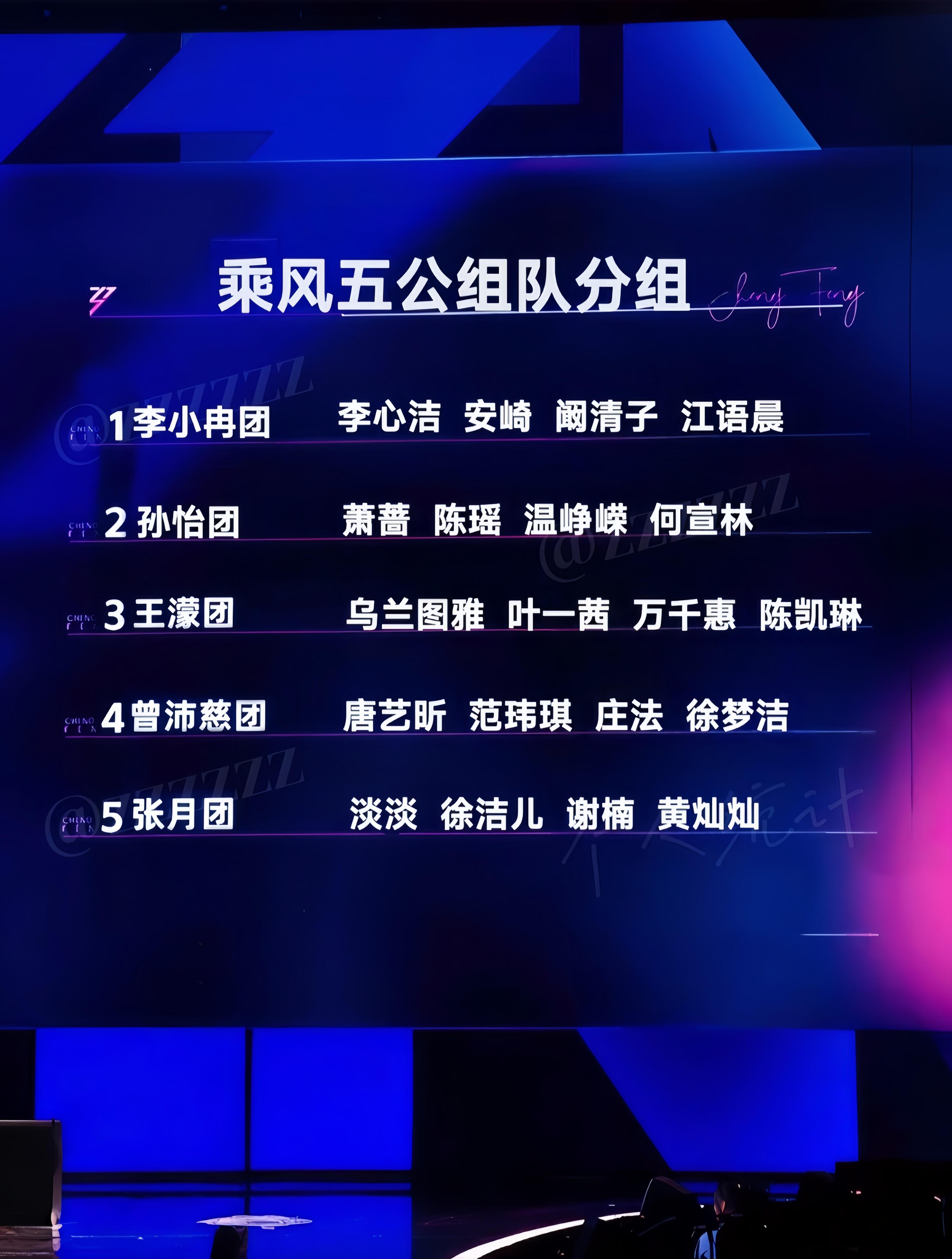 五公分组庄法和pets一组太好啦！一定要进成团夜啊浪姐四公个喜人气排名乘风破浪