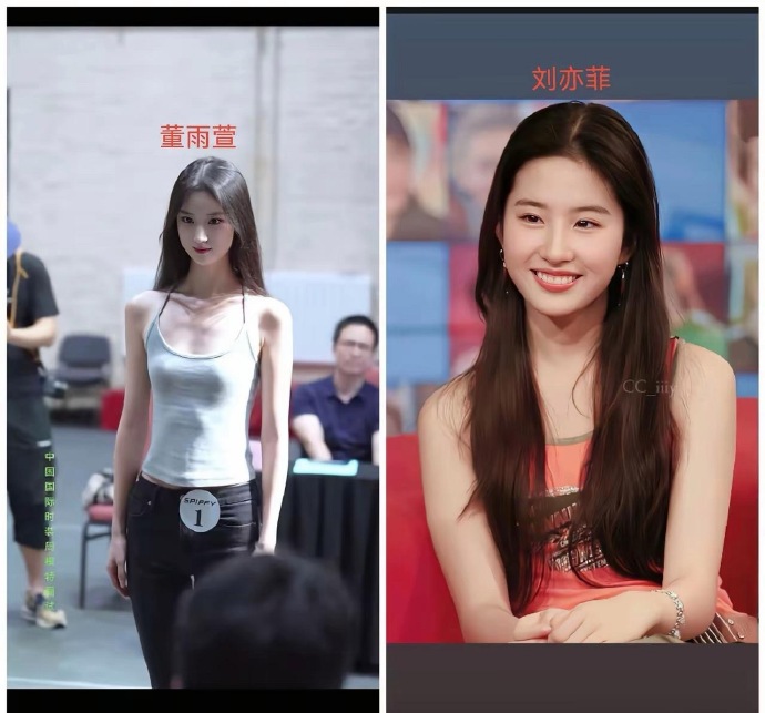 女神刘亦菲还没有老去，又出现了一位女神“董雨萱”他俩长的太像了，那一双丹凤眼，和