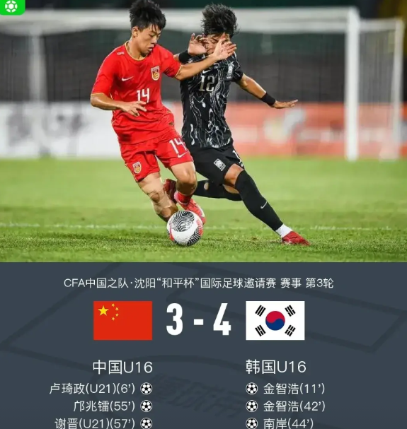 男足国青u16的比赛，我们差了一口气，总感觉日本教练不太适合这支青年队，尤其是防