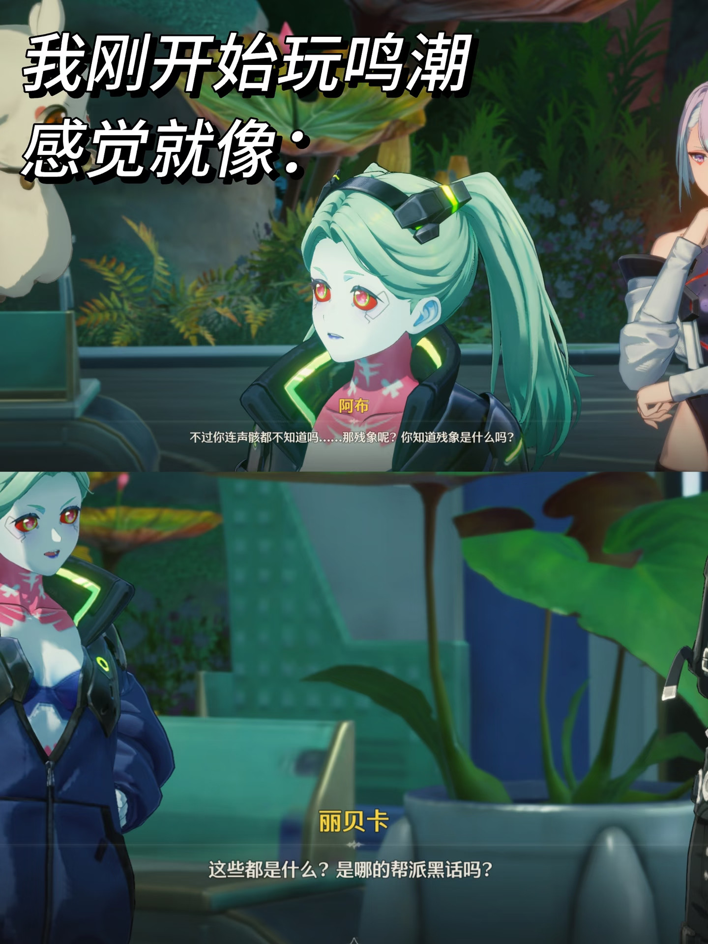 感觉联动角色状态好像我当年玩鸣潮1.0一上线，声骸是啥，残骸是啥，声痕是啥丽贝卡