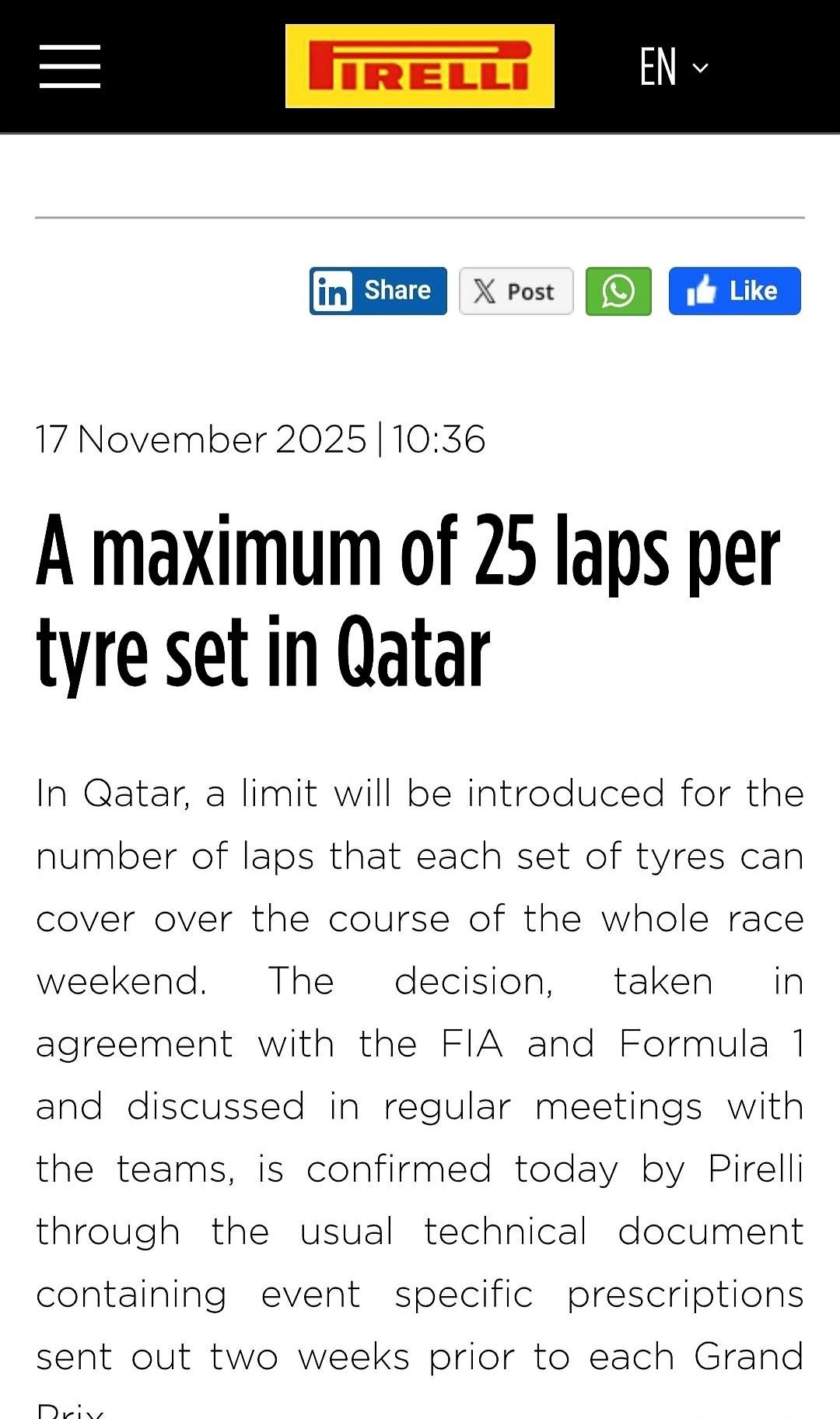 2025F1卡塔尔大奖赛将强制两停！可不是闹着玩的——卢塞尔赛道高温buff叠