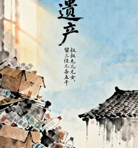 葬礼结束，律师宣读遗嘱：三个侄儿各五千。三人面面相觑——这点钱，连办丧事都不够。